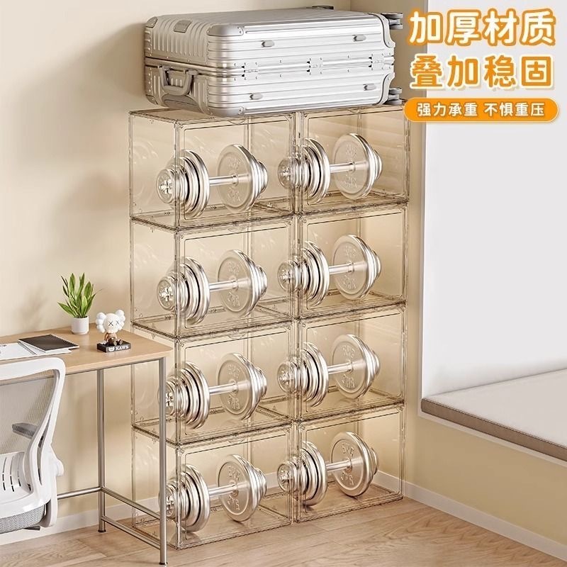 书本奖杯收纳箱 透明亚克力防尘 大号 36x22x27cm