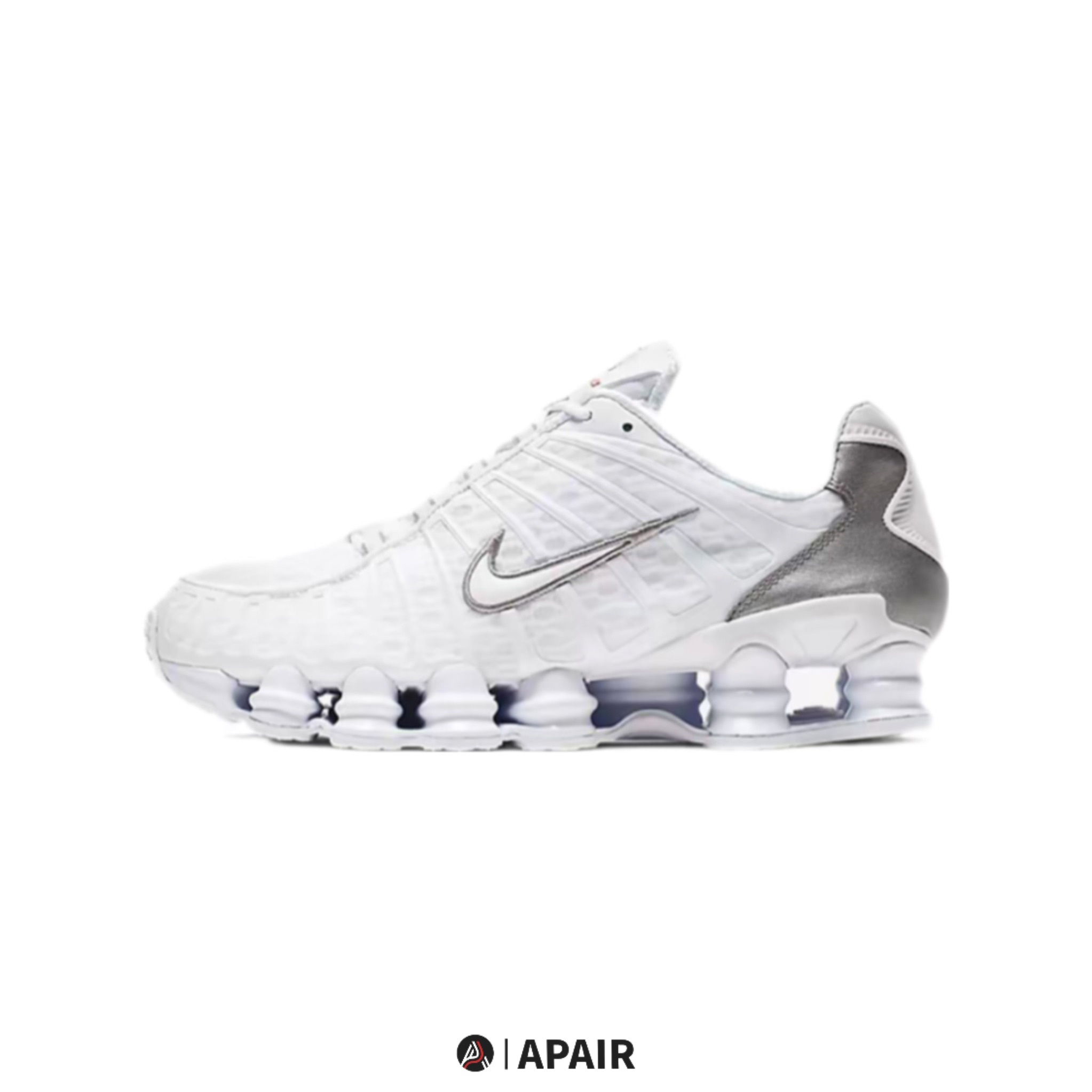 【APAIR】預購 NIKE SHOX TL 白銀 全白 男款 彈簧鞋 AV3595-100 AR3566-100