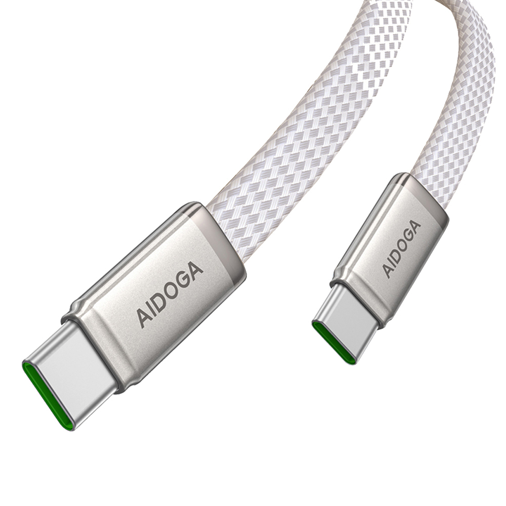 AIDOGA 艾迪伽 140W 超薄耐髒汙 雙Type-C/PD充電線傳輸線編織快充線 NanoAir 2M