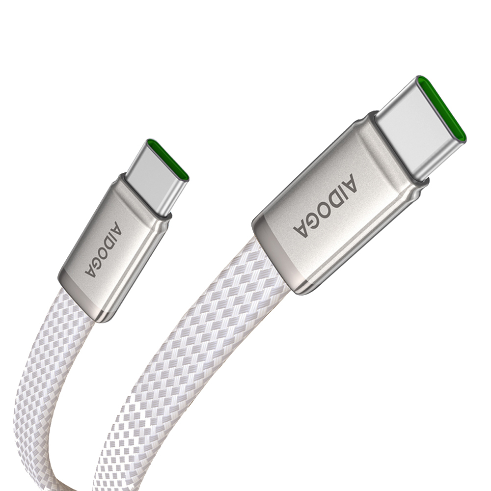 AIDOGA 艾迪伽 超薄 雙Type-C/PD充電線傳輸線編織快充線 140W 耐髒汙 NanoAir 2M 歐盟CE/RoHS認證