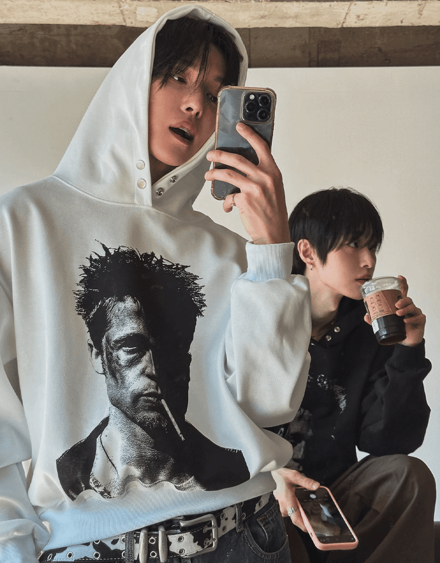 Brad Pitt 短款連帽衫