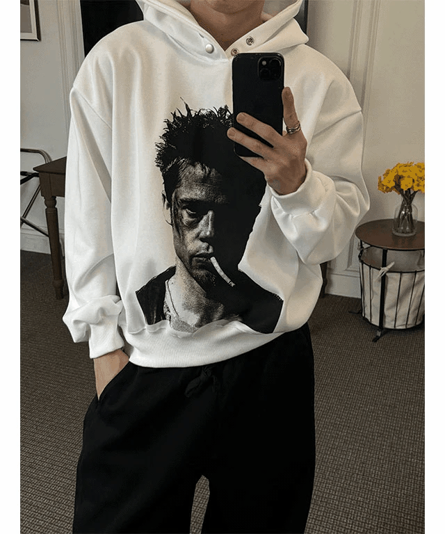 Brad Pitt 短款連帽衫