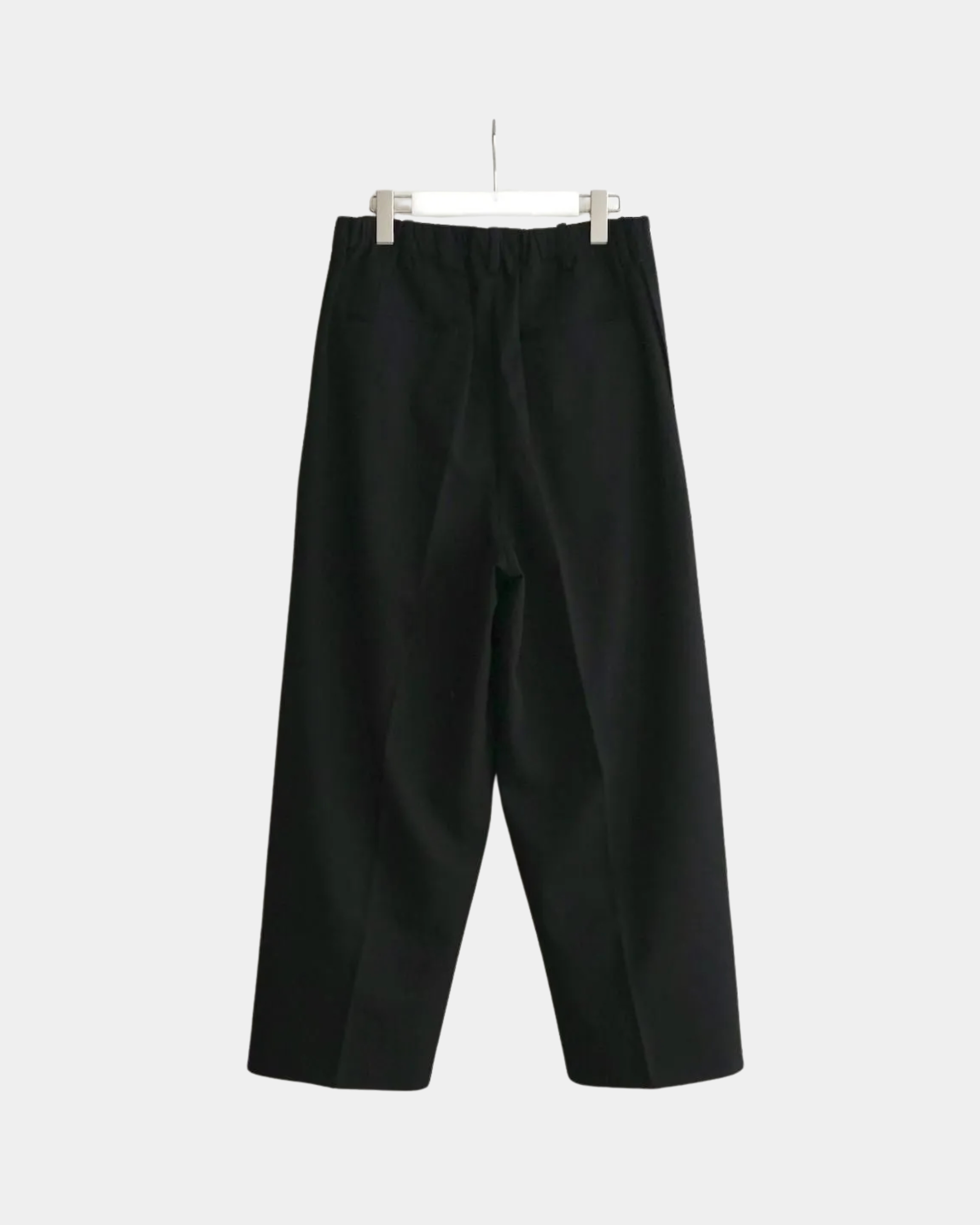 nonnotte - Draping Crotch Box Pleats Trousers / Black