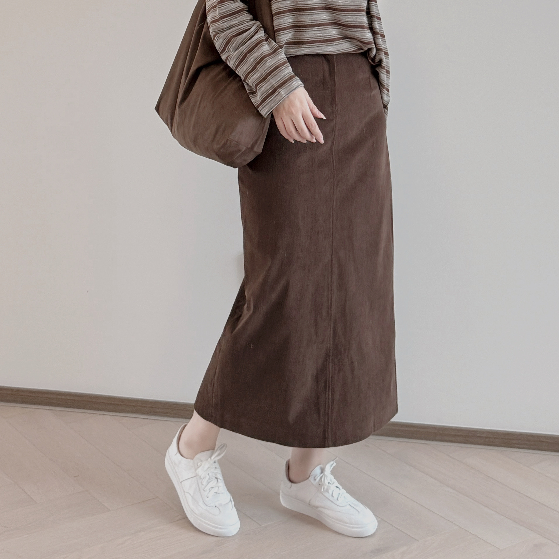 現貨 7285 薄燈芯絨半身裙