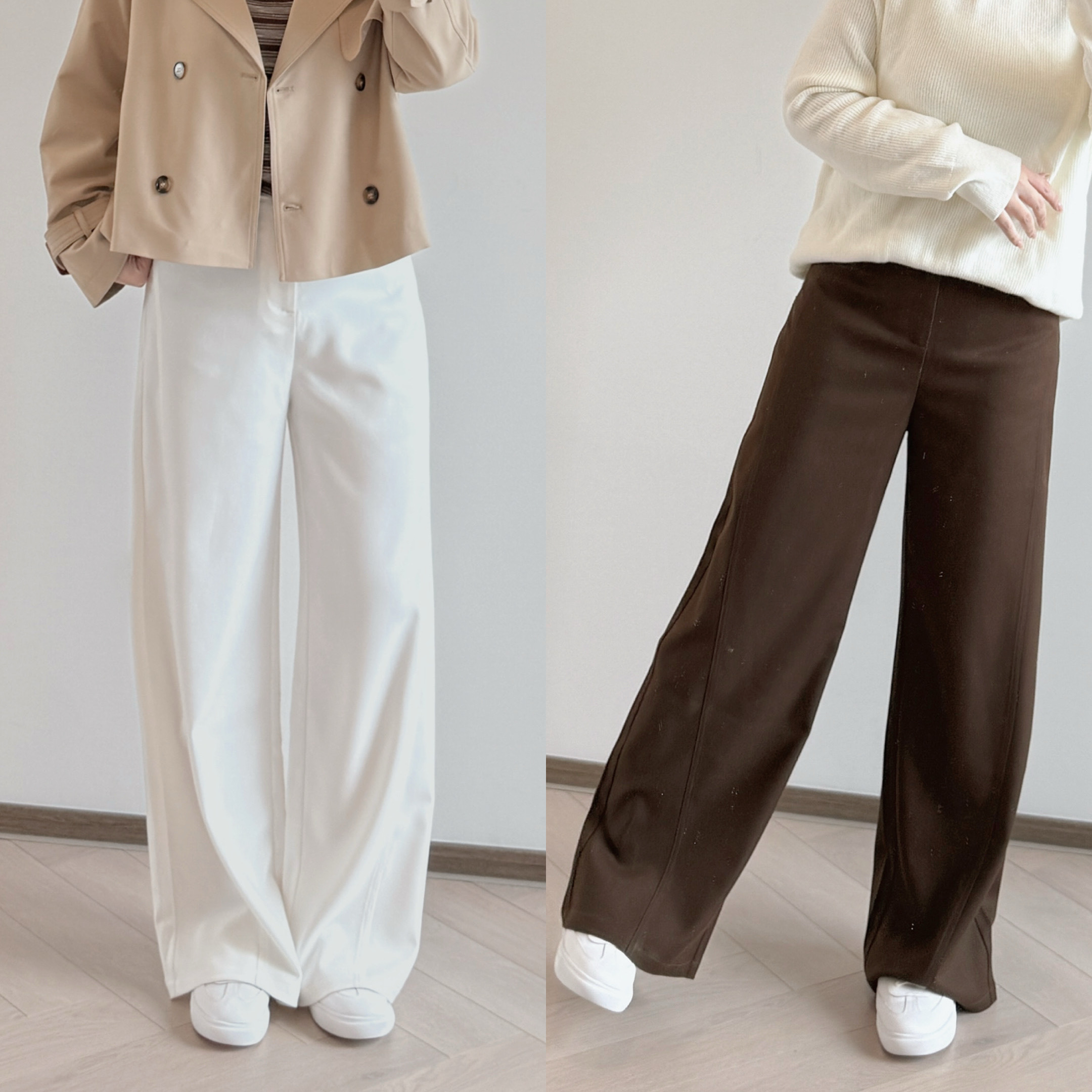 現貨 7289 極軟闊腳褲 兩色入