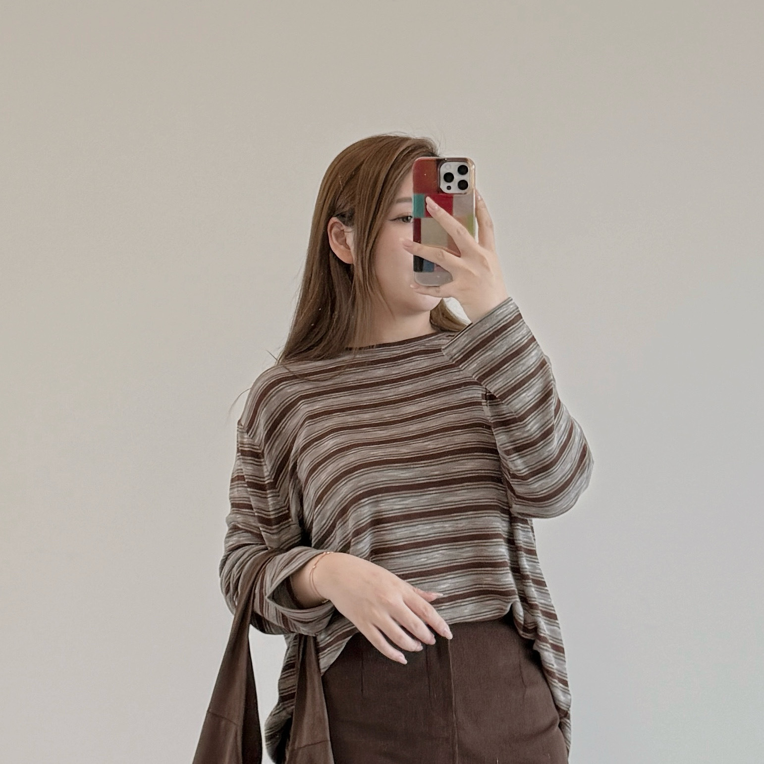 現貨 7286 寬鬆橫間長袖上衣