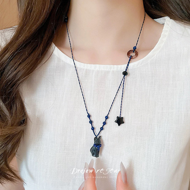 神秘黑貓守護項鍊-現貨實拍