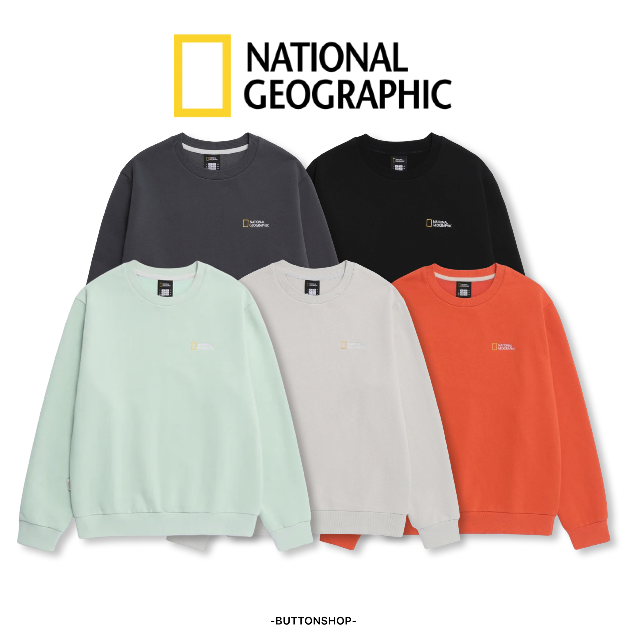 【現貨】NATIONAL GEOGRAPHIC 國家地理 基本款 刺繡 小logo 大學tee N253USW010