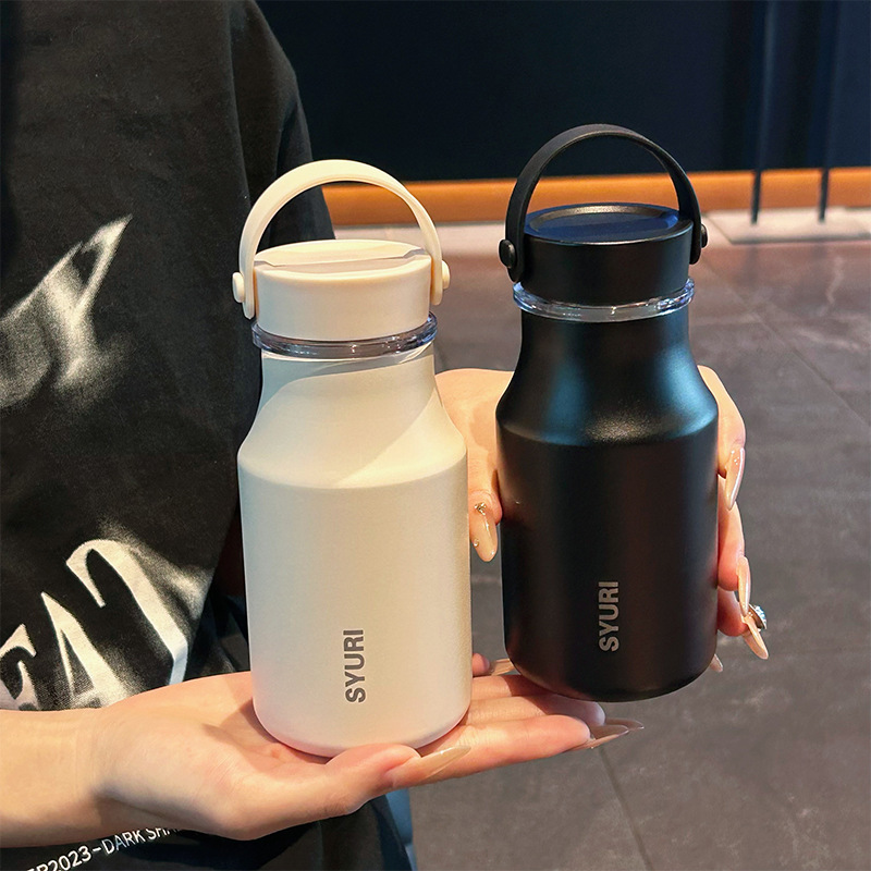 《6299》SYURI新款手提不鏽鋼保溫水壺(380ML)