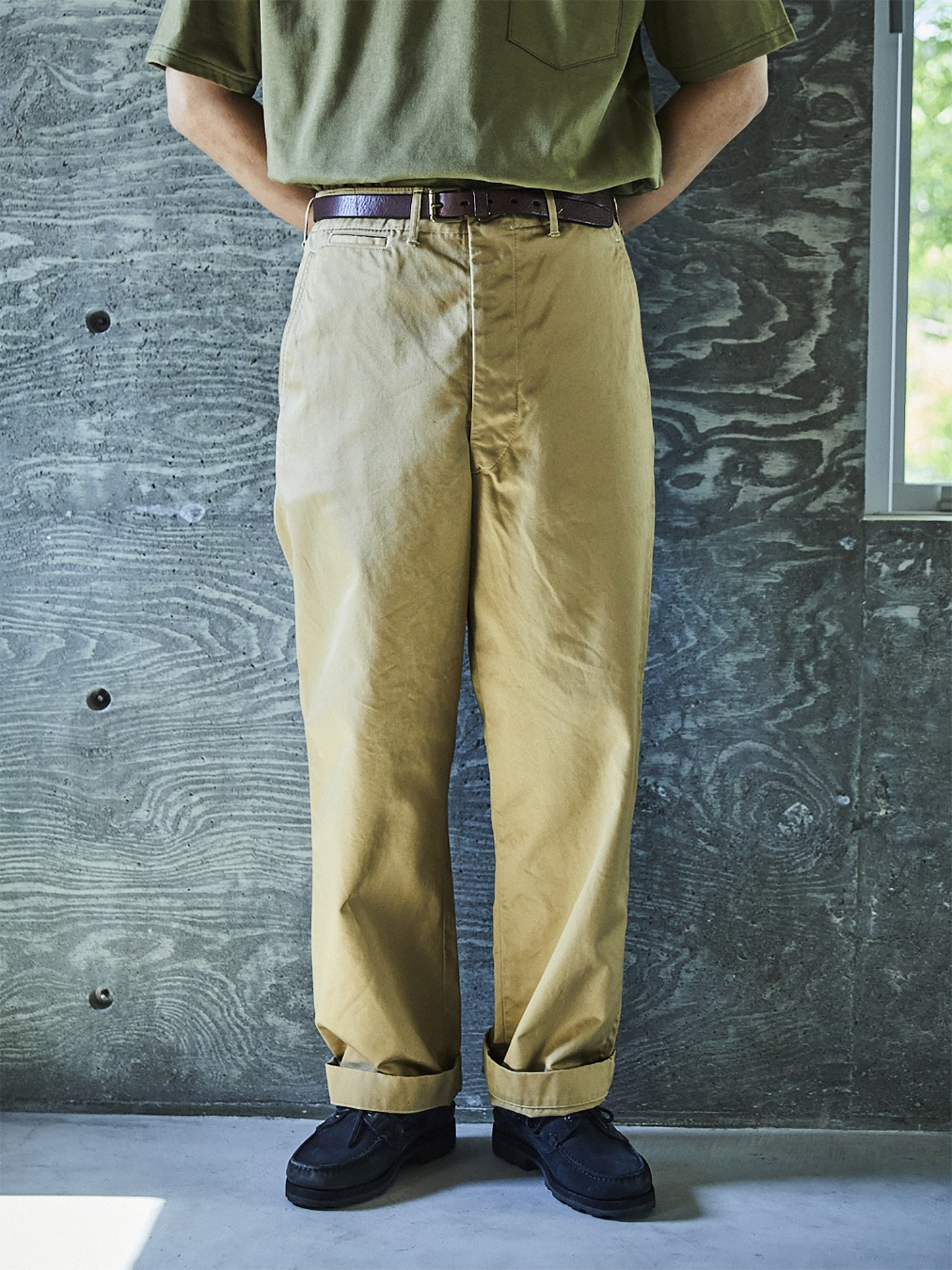orSlow Vintage Fit Army Trousers Dark Khaki