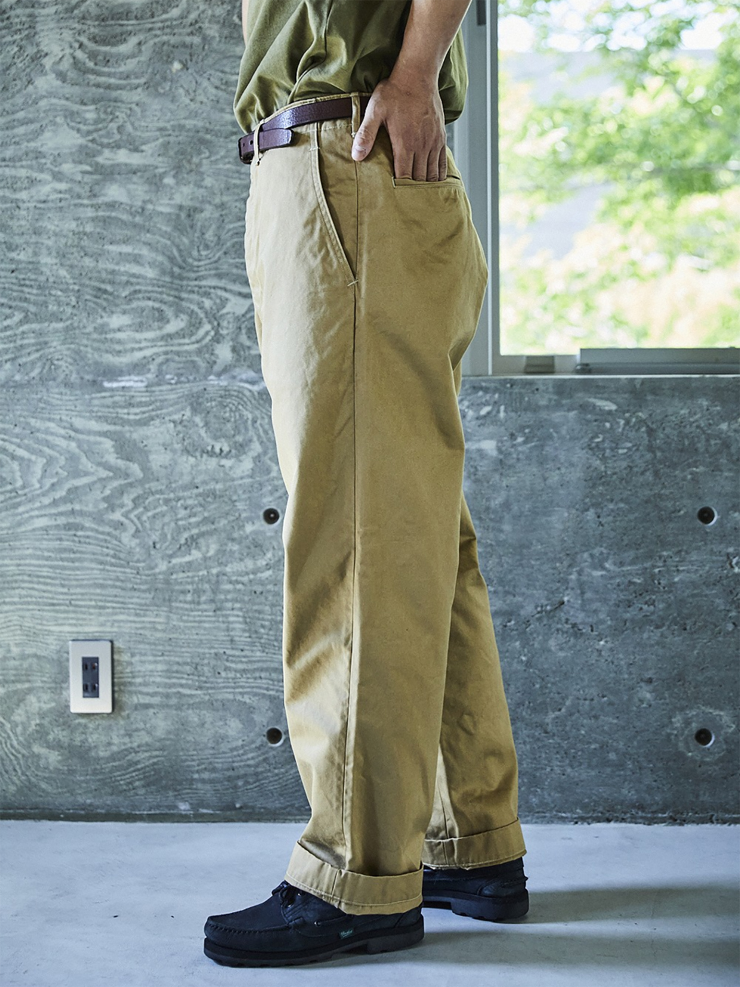 orSlow Vintage Fit Army Trousers Dark Khaki