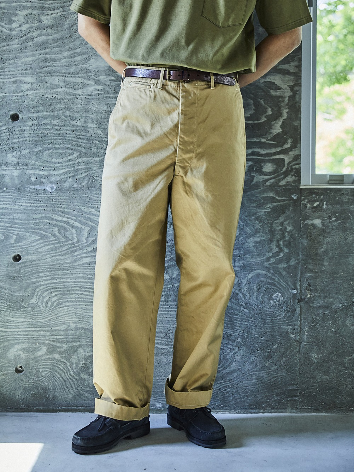 orSlow Vintage Fit Army Trousers Dark Khaki