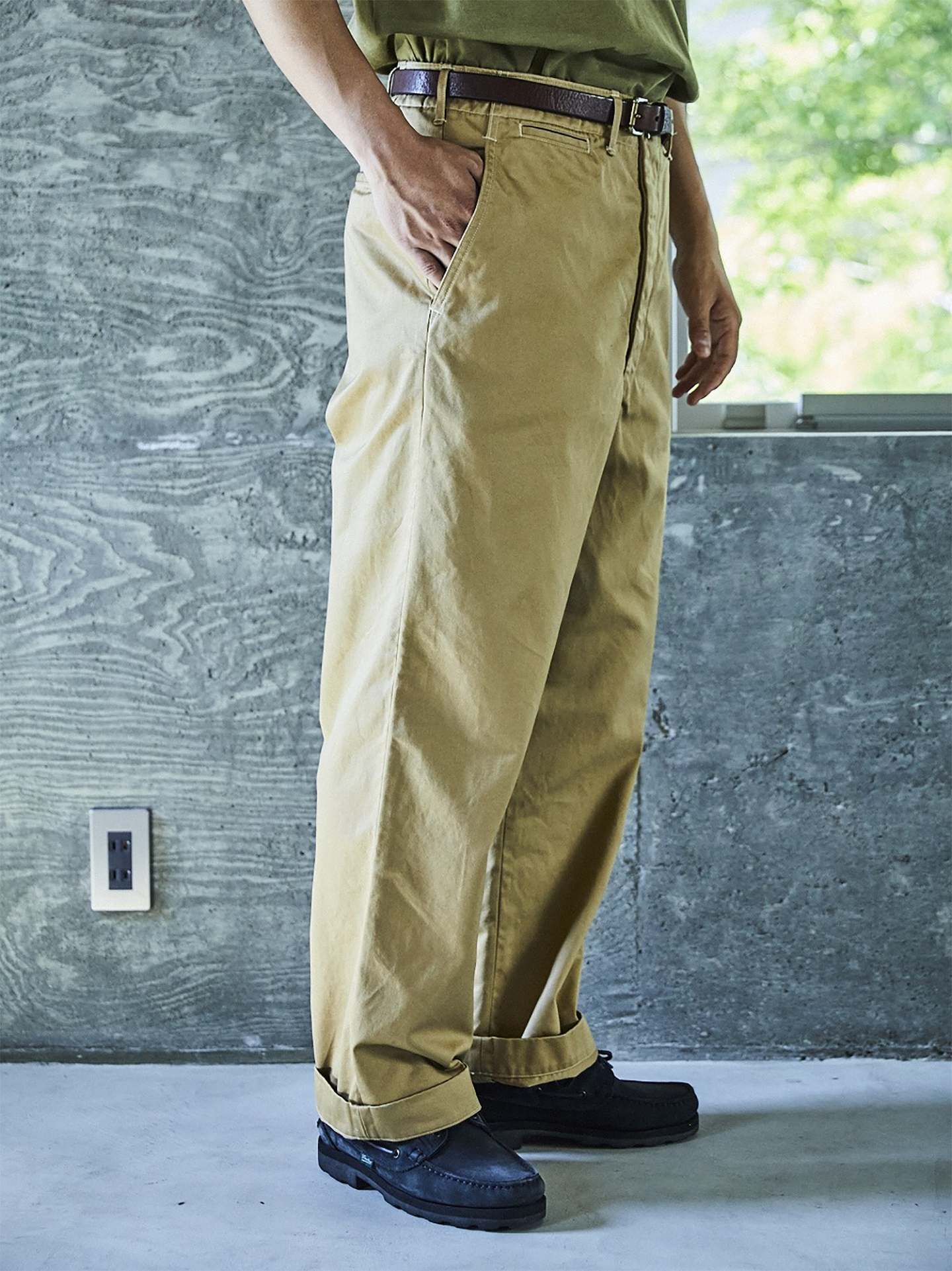 orSlow Vintage Fit Army Trousers Dark Khaki
