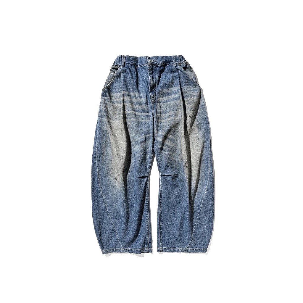 2025AW CLESSTE SELVEDGE DENIM BARREL LEG PANTS 水洗 復古 潑漆 彎刀 拓腿 牛仔褲 現貨