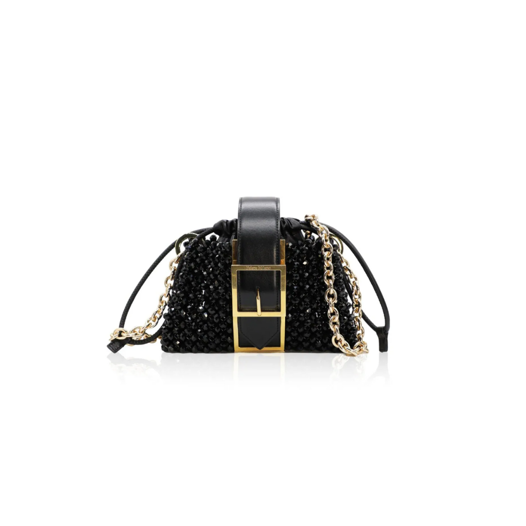 1PO1013-127 PALERA MILANO Roma Belt-U Gold Black #BBGNROB-CBNVLL (B-EU-E)