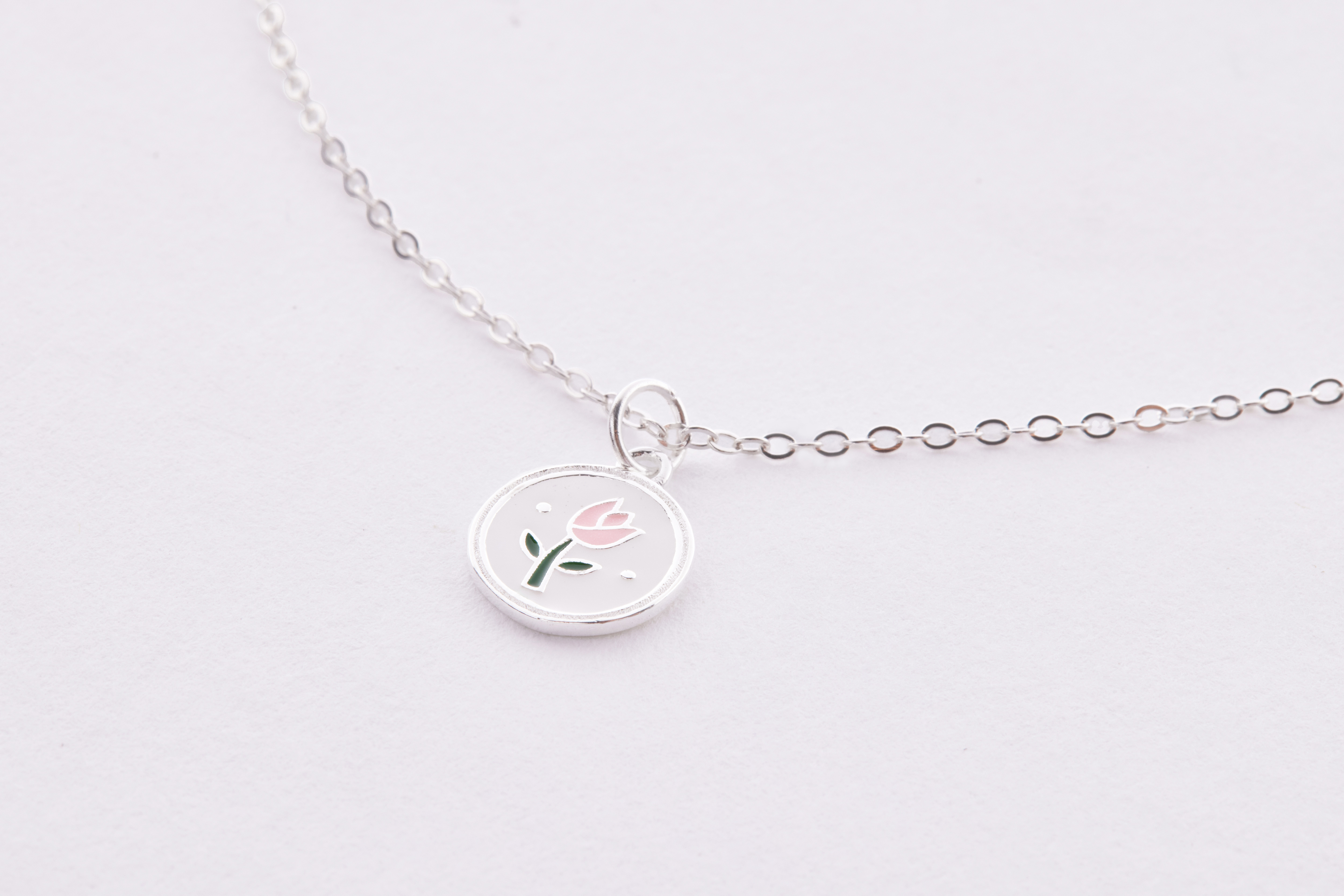 N1139 | 純銀鬱金香小花項鍊