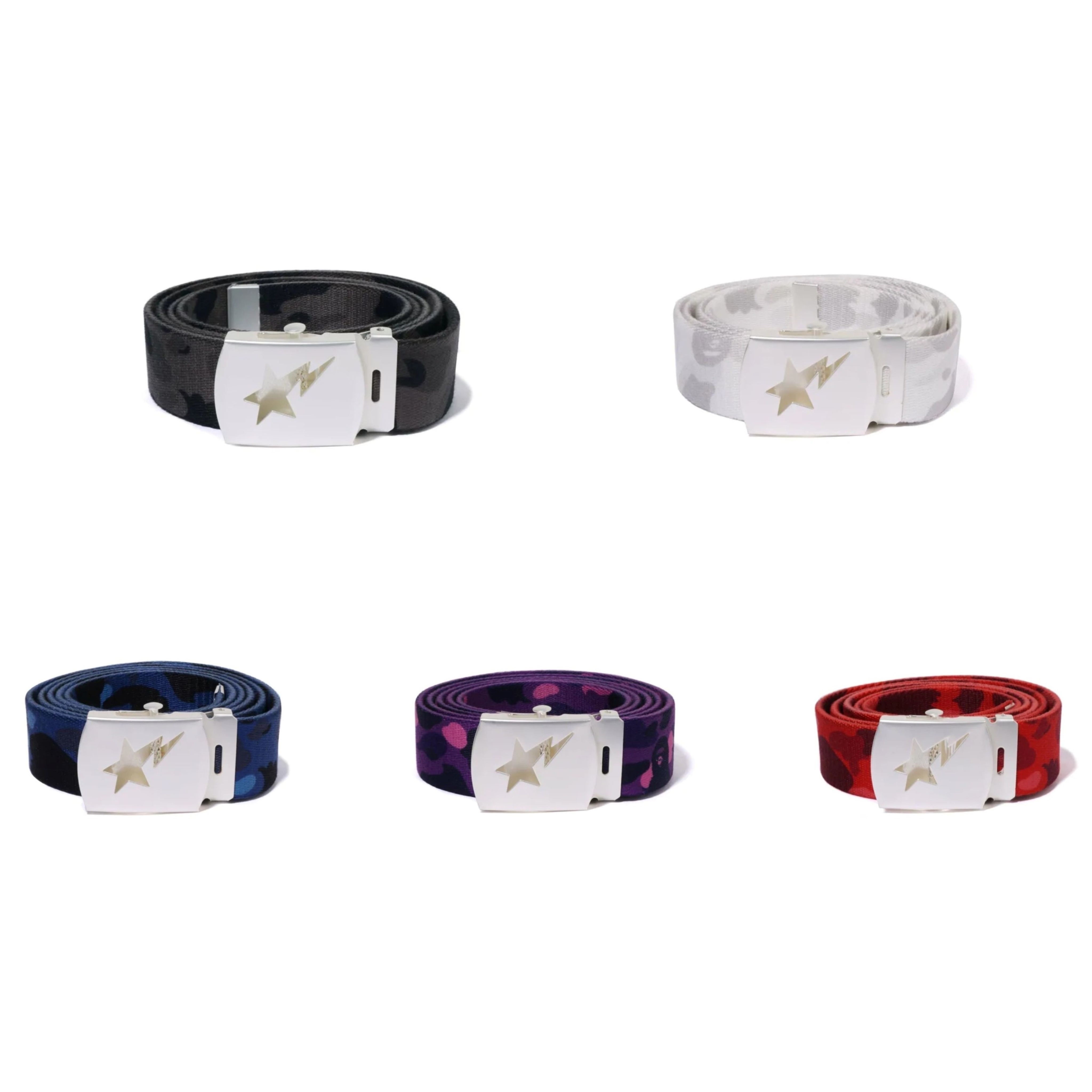 2025AW BAPE A BATHING APE COLOR CAMO STA GI BELT 迷彩 流星 腰帶 皮帶 現貨 1L70188002