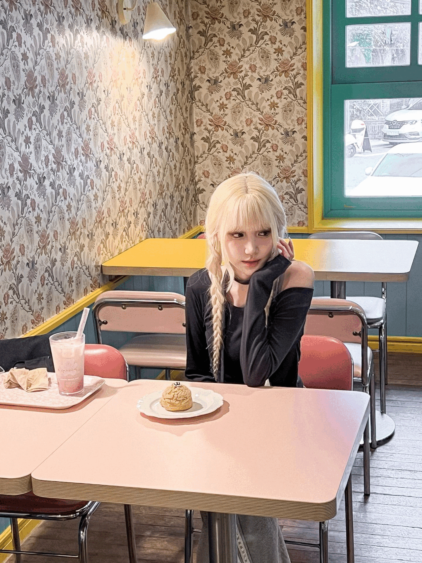 簡約修身不規則背心長袖上衣〈🇰🇷DAY 1〉