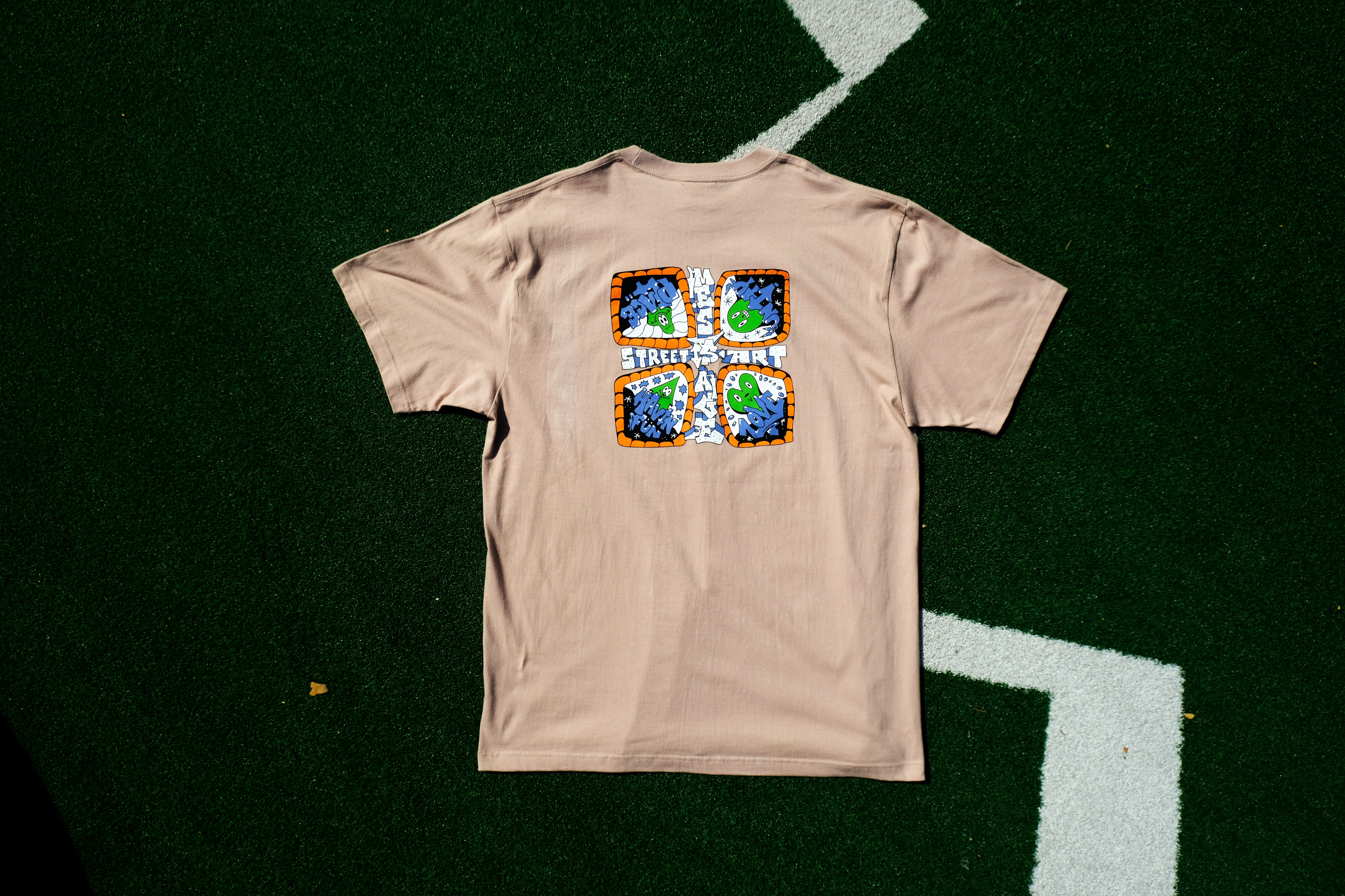 Mess-age 四大精神 Tee - smoky pink