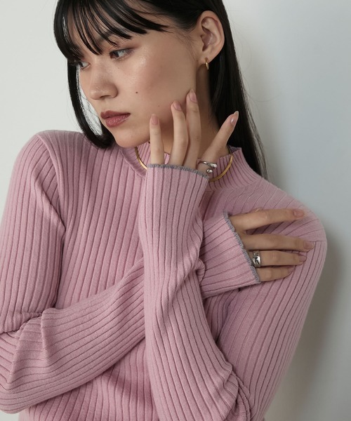 日本🇯🇵連線 Forksy 協調配色瓶頸領針織衫 羅紋針織 打底衫 內搭 套頭衫 長袖 吸濕排汗/發熱 5色(任買兩件711免運)/預購