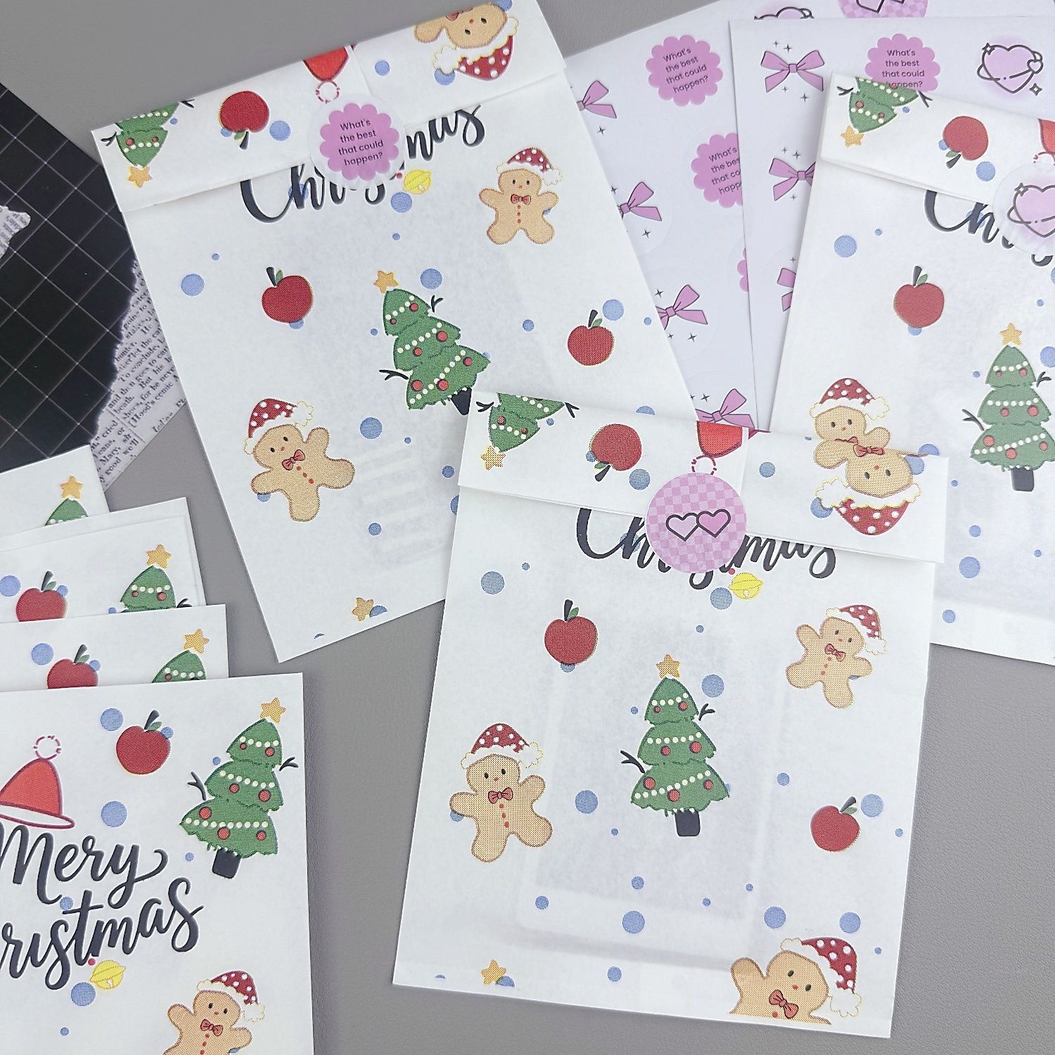 圣诞预购 圣诞小熊礼品袋 12x17cm 1套30个