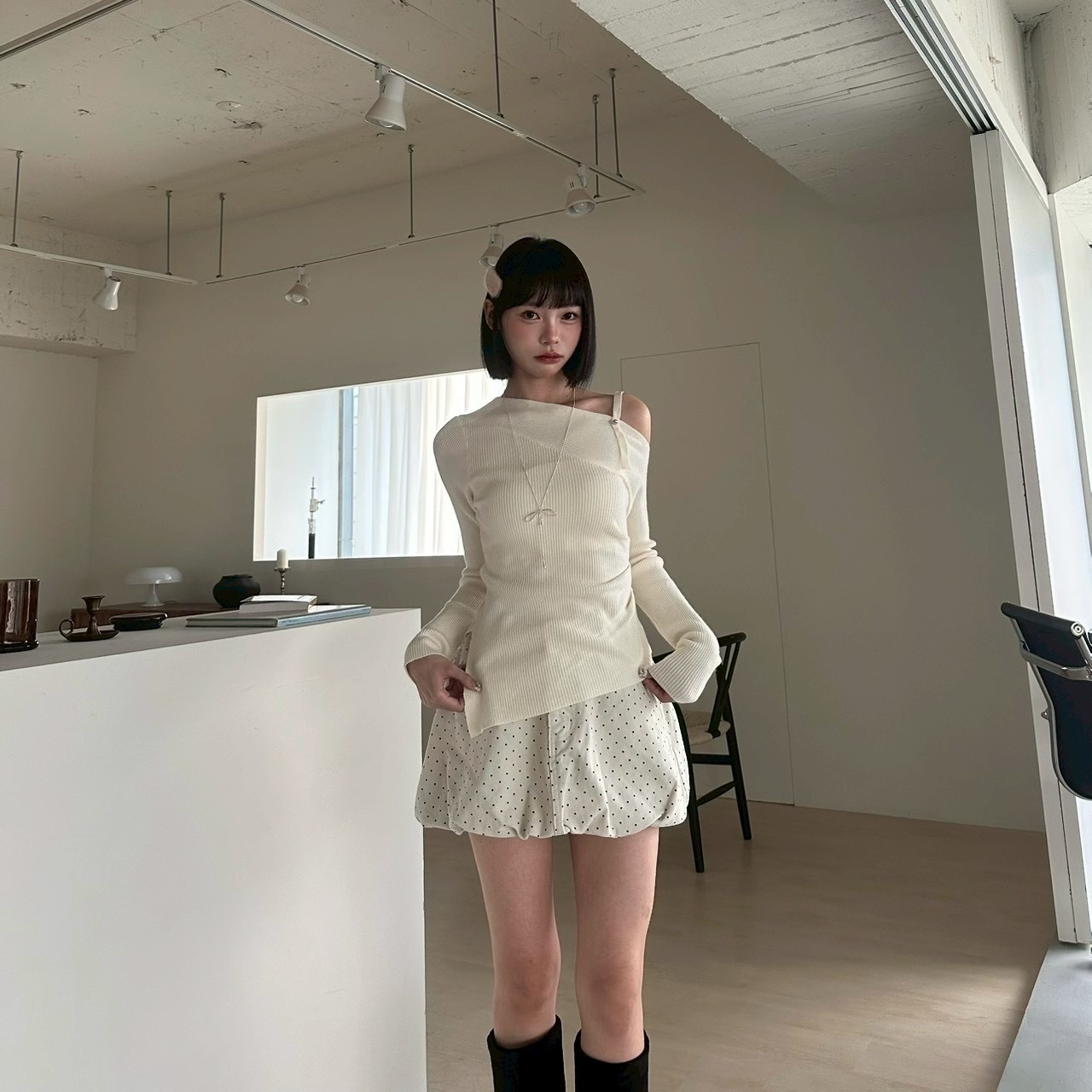 點點控泡泡花苞裙