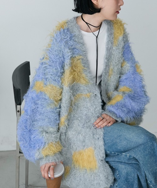 日本🇯🇵連線 Forksy 蓬鬆毛絨針織V領開襟衫 毛絨針織 開襟衫 寬鬆 針織衫 外搭 針織外套 長袖 開襟衫 8色(任買兩件711免運)/預購