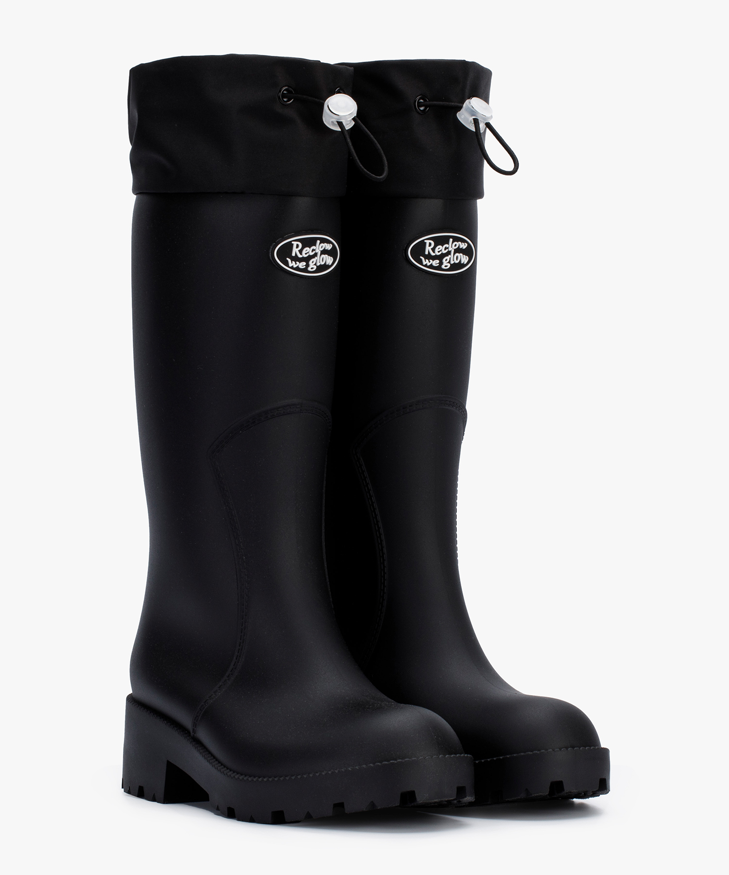 Q7 RECLOW HOU LONG RAIN BOOTS BLACK