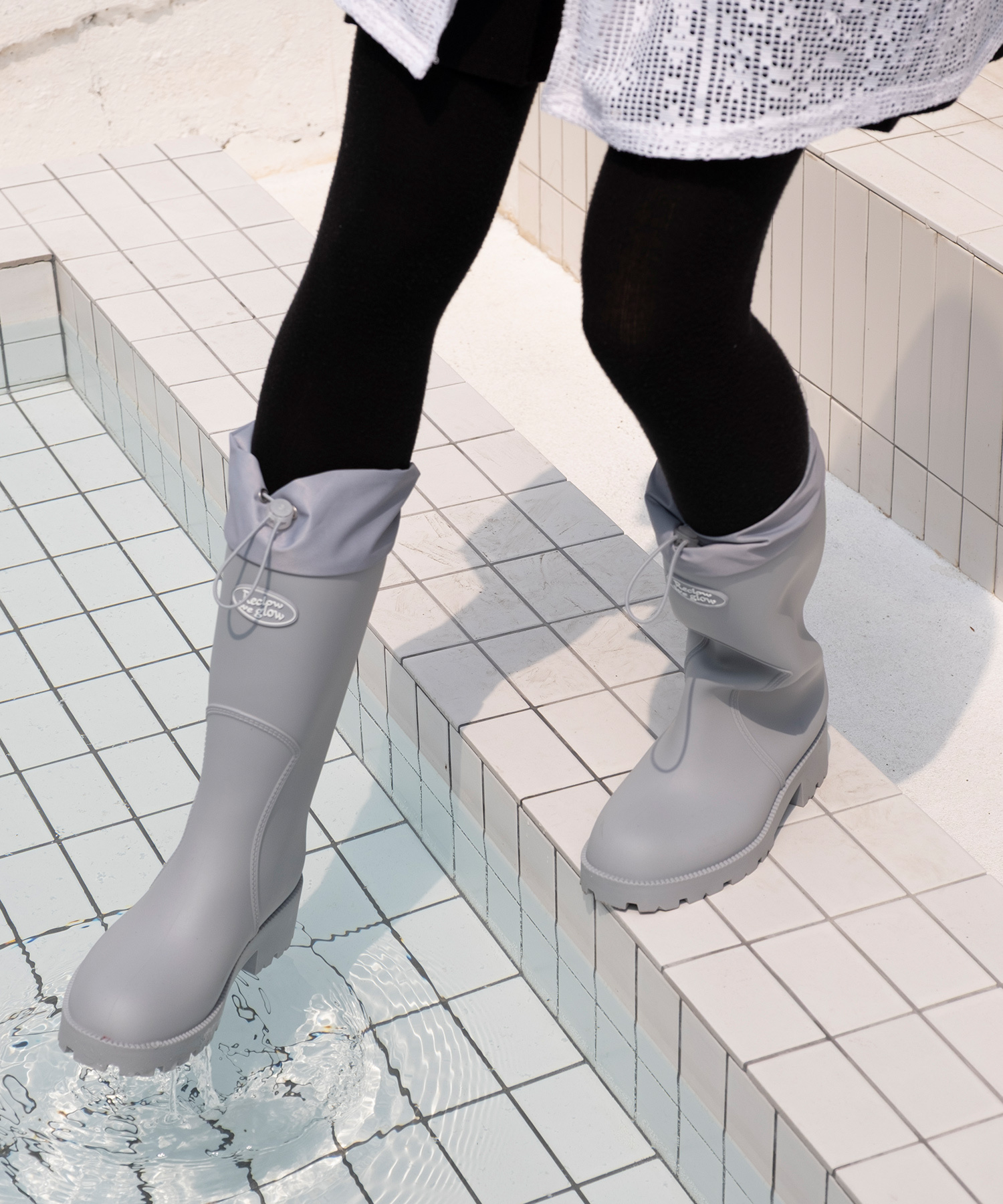 Q9 RECLOW HOU LONG RAIN BOOTS GRAY