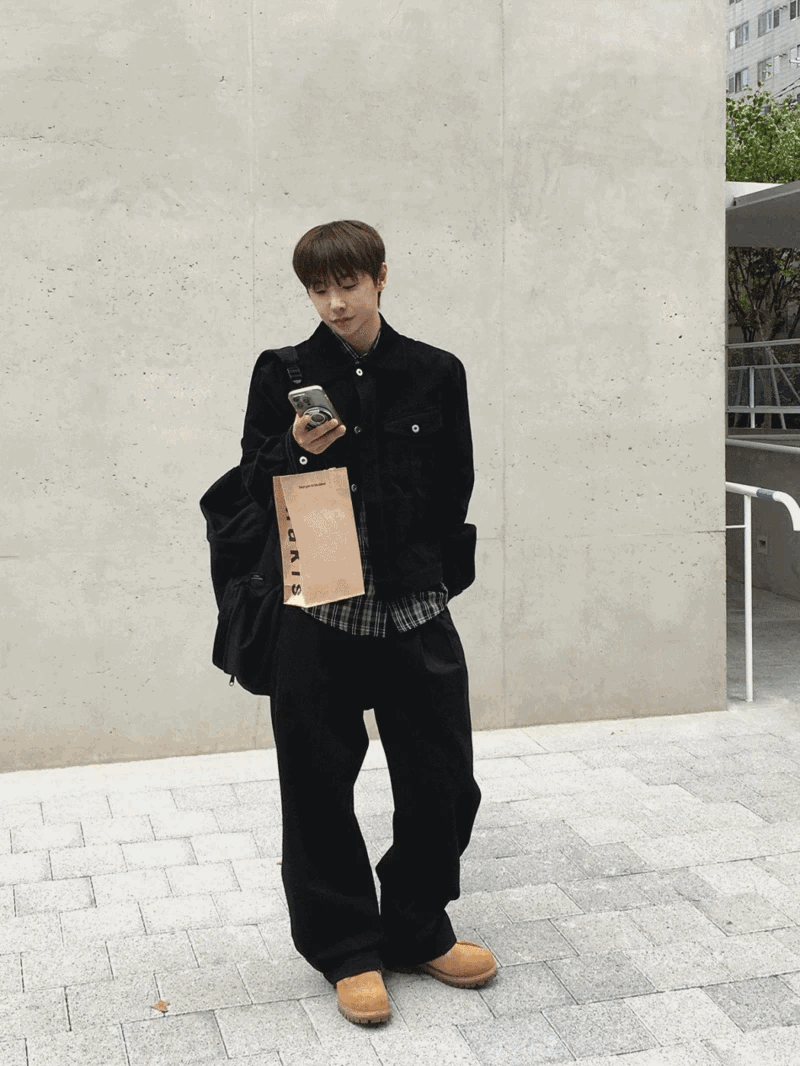 福特棉質雙褶休閒褲