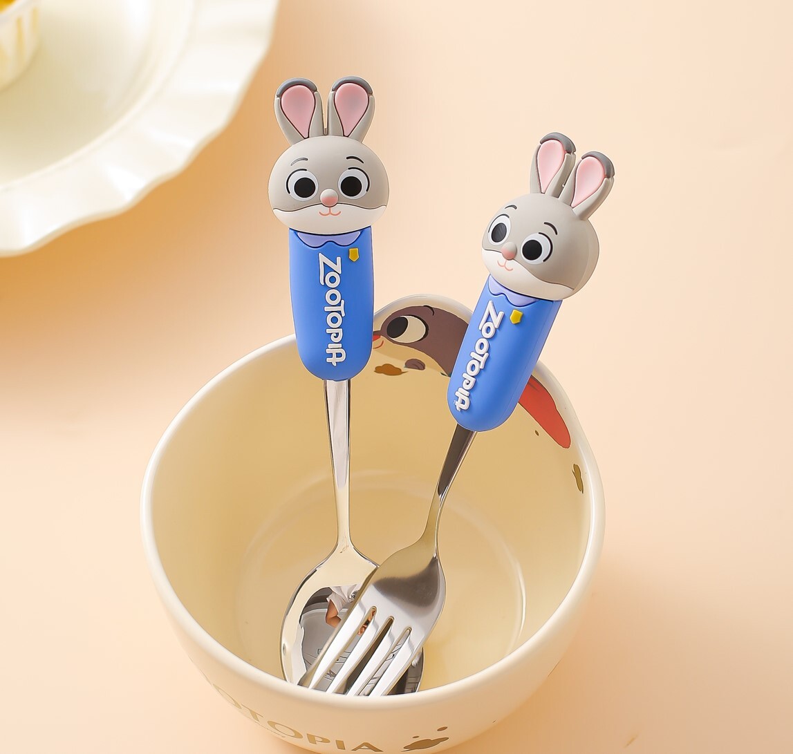 迪士尼優獸大都會 | 不銹鋼叉子+湯匙 匙羹 | 朱迪