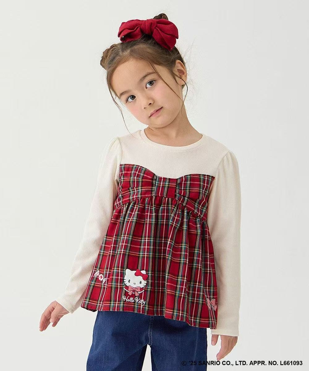 𝐒𝐚𝐧𝐫𝐢𝐨 Hello Kitty  蝴蝶結格仔長袖上衣