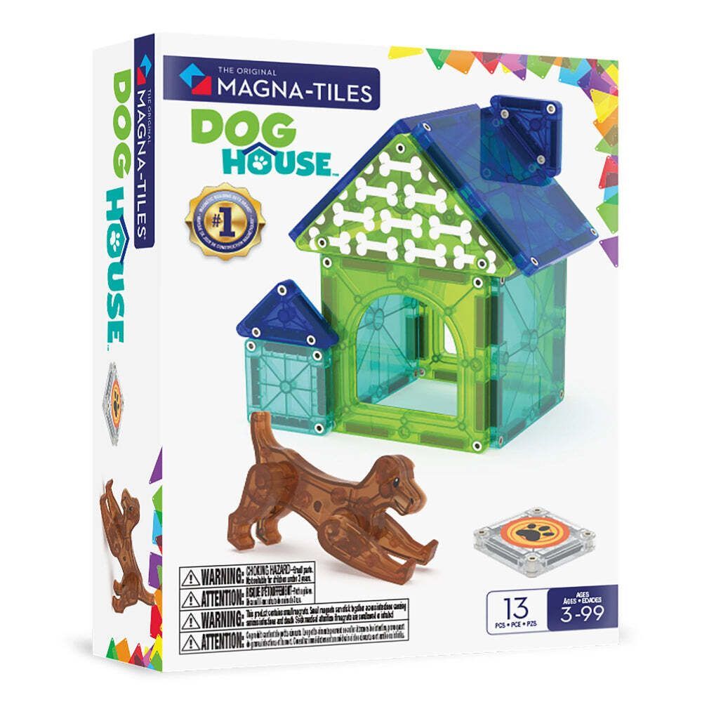 Magna-Tiles - 磁力積木狗屋套裝 13 件組