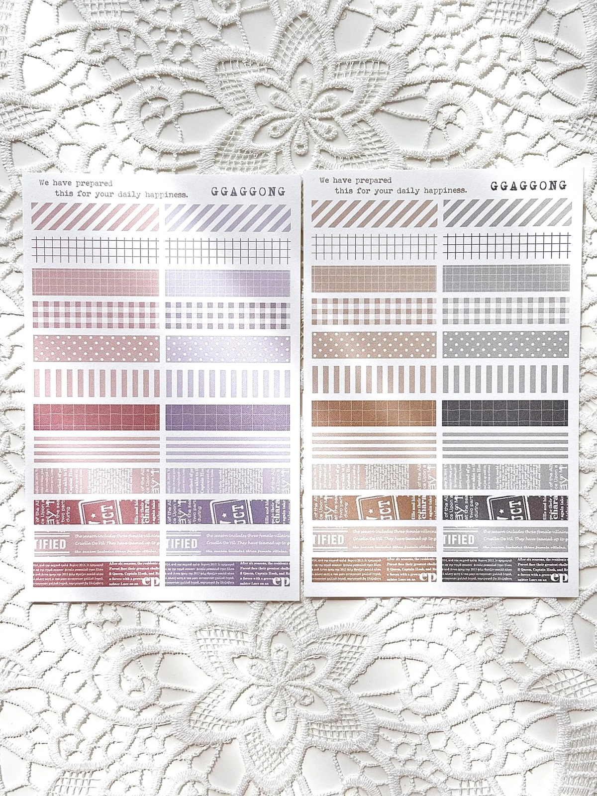 韓國 ggaggong．迷你紙膠帶貼紙包