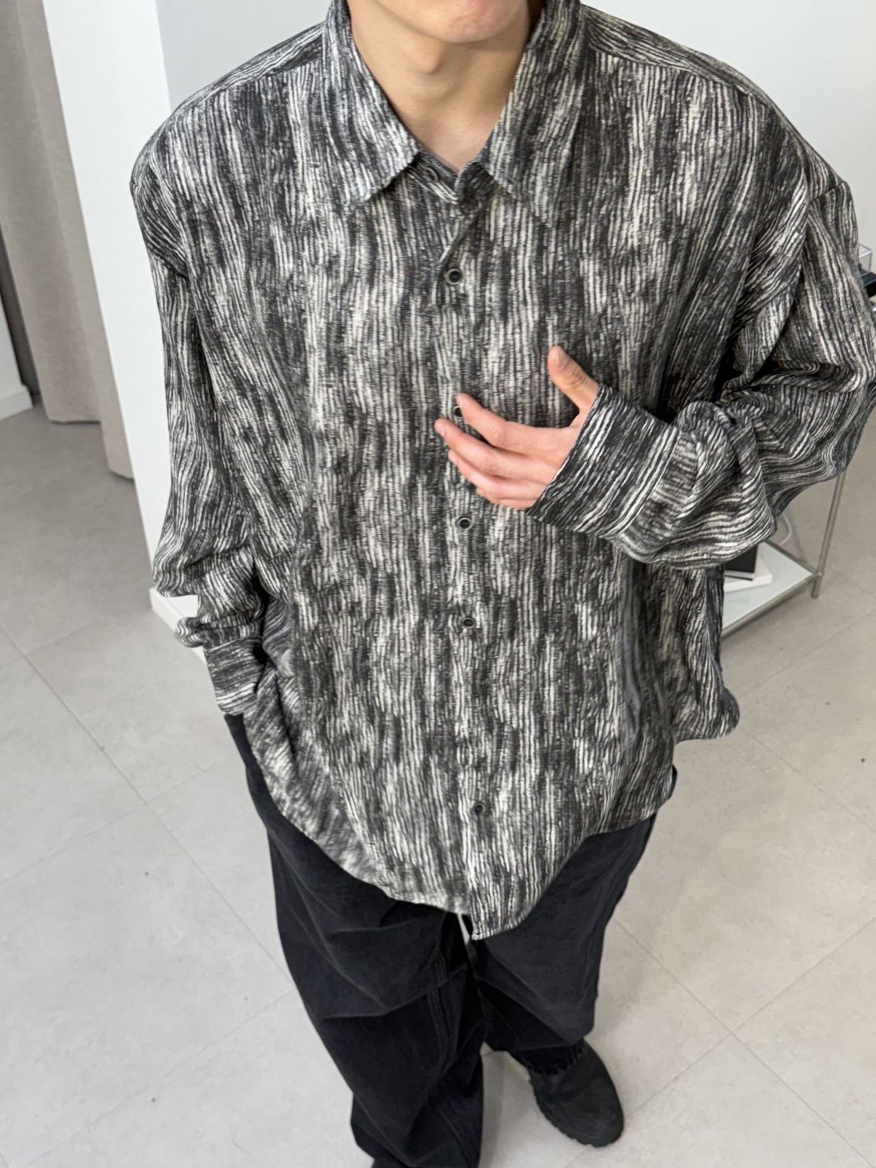 直紋長袖恤衫 MALENKII-172S