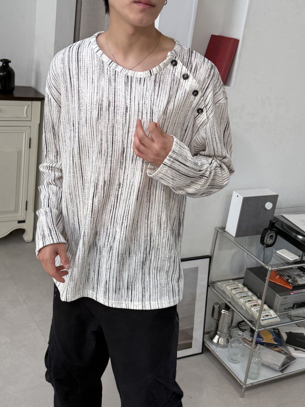 直紋長袖衫 MALENKII-166T