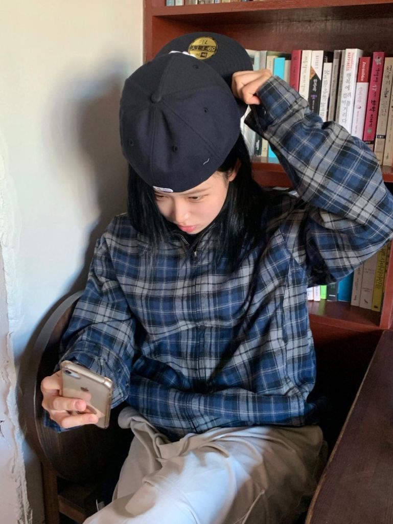 格仔連帽拉鍊外套 ARCHIVE-389JK