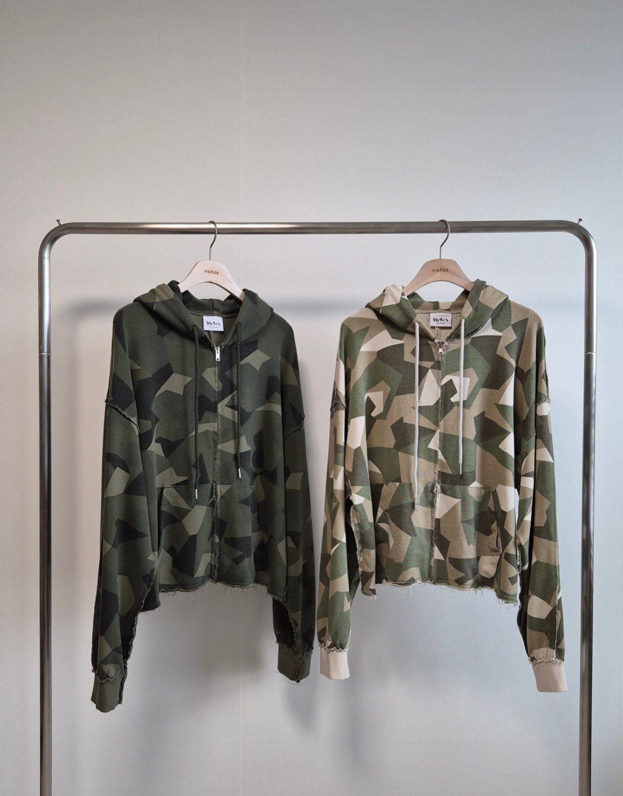 混色連帽拉鍊外套 Votus-178JK