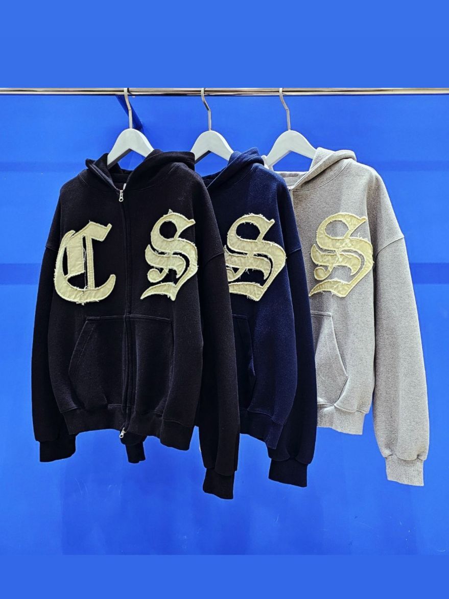 英文字連帽拉鍊外套 COVILL-229JK