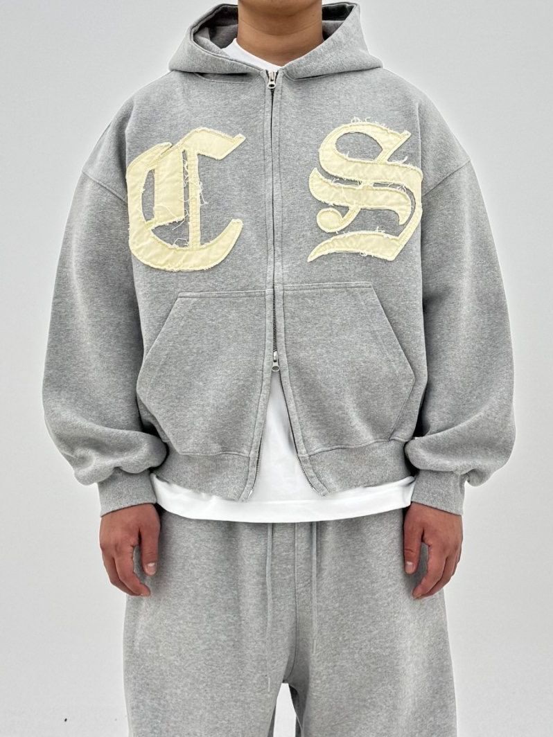 英文字連帽拉鍊外套 COVILL-229JK