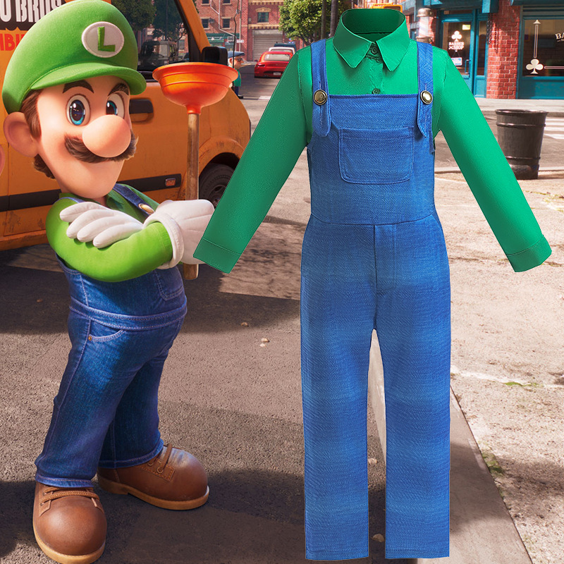 現貨 80.90.110cm 萬聖節 超級瑪利歐<男童>4件組 (含帽子/鬍子) 2色 80-140cm D1152