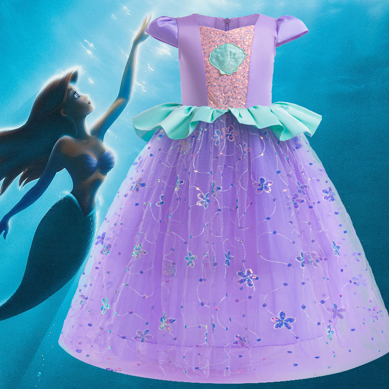 現貨 120.130cm 萬聖節 美人魚公主 網紗款 100-150cm D1231*