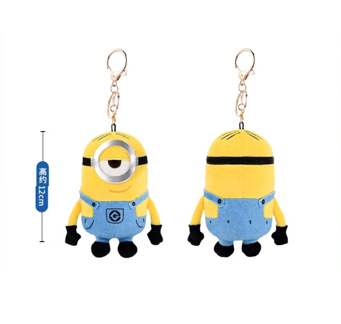 迷你兵團 毛絨掛件公仔 鎖匙扣飾物-Stuart