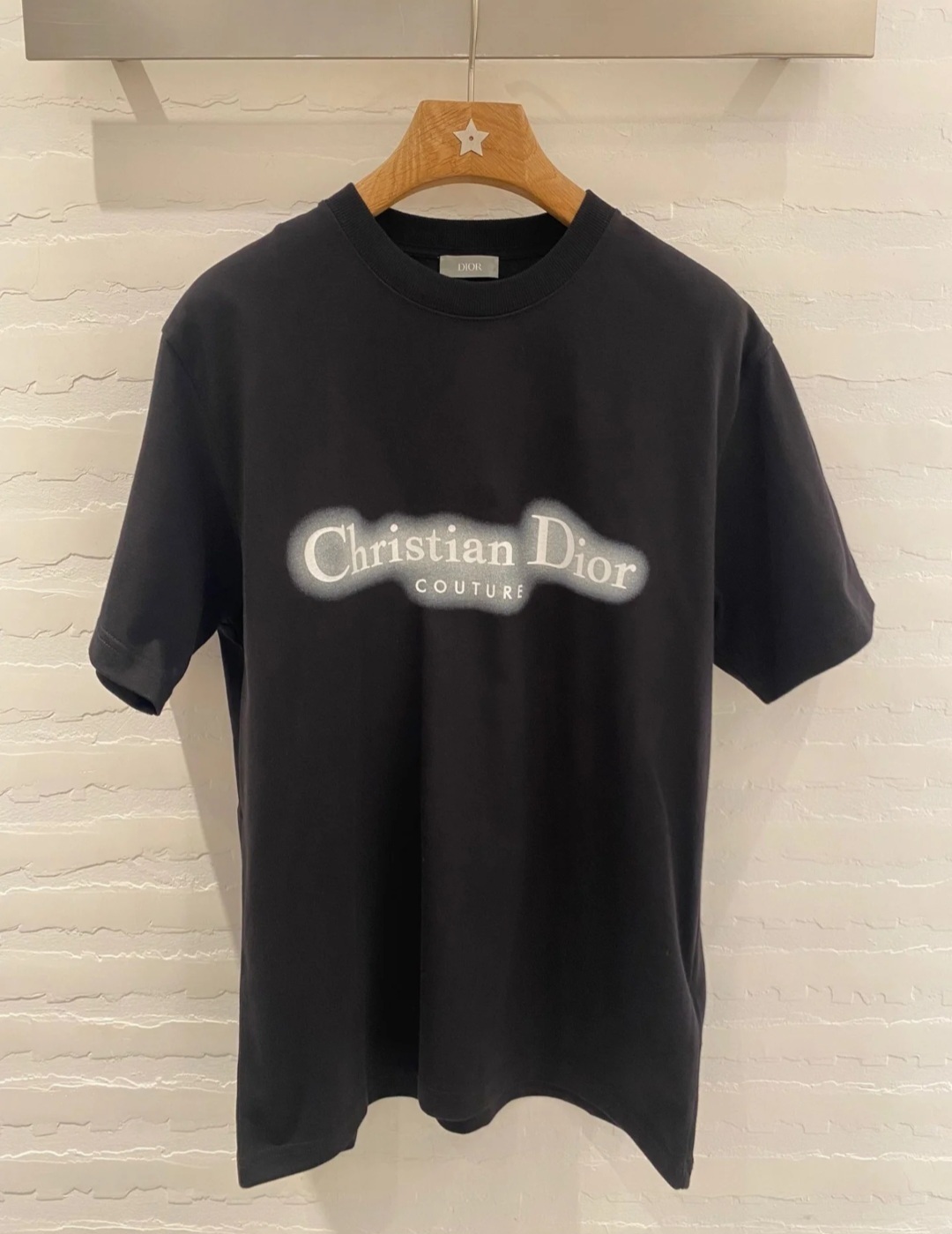 DIOR 成人款 黑色 塗鴉logo Tee