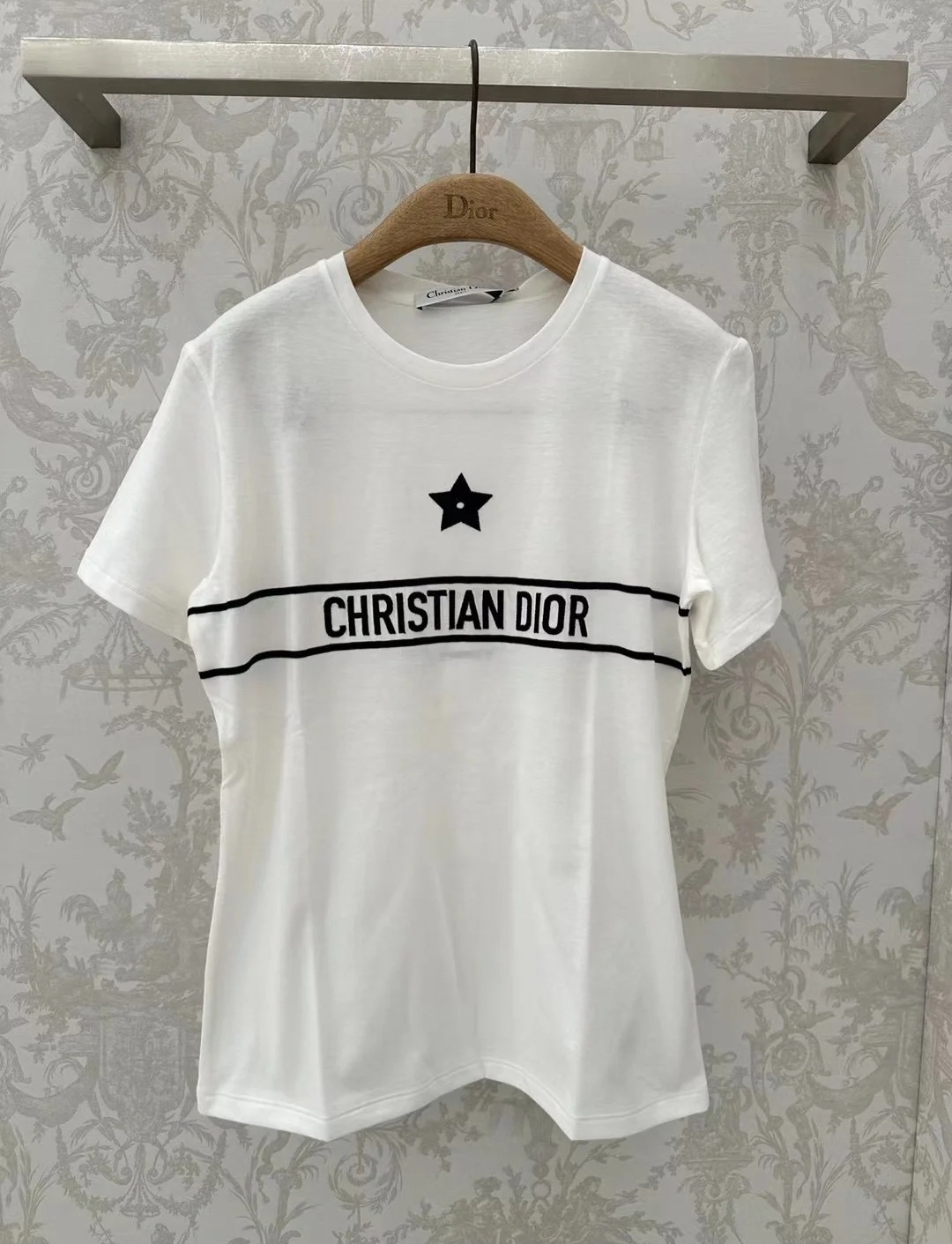 DIOR 成人款 白色 幸運星 Tee 女款