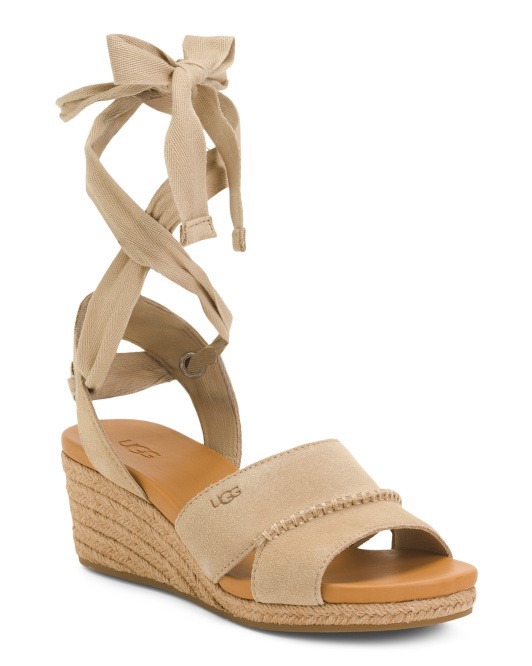 【預購】UGG Suede Taia Ankle H101418 綁繩女裝斜坡鞋