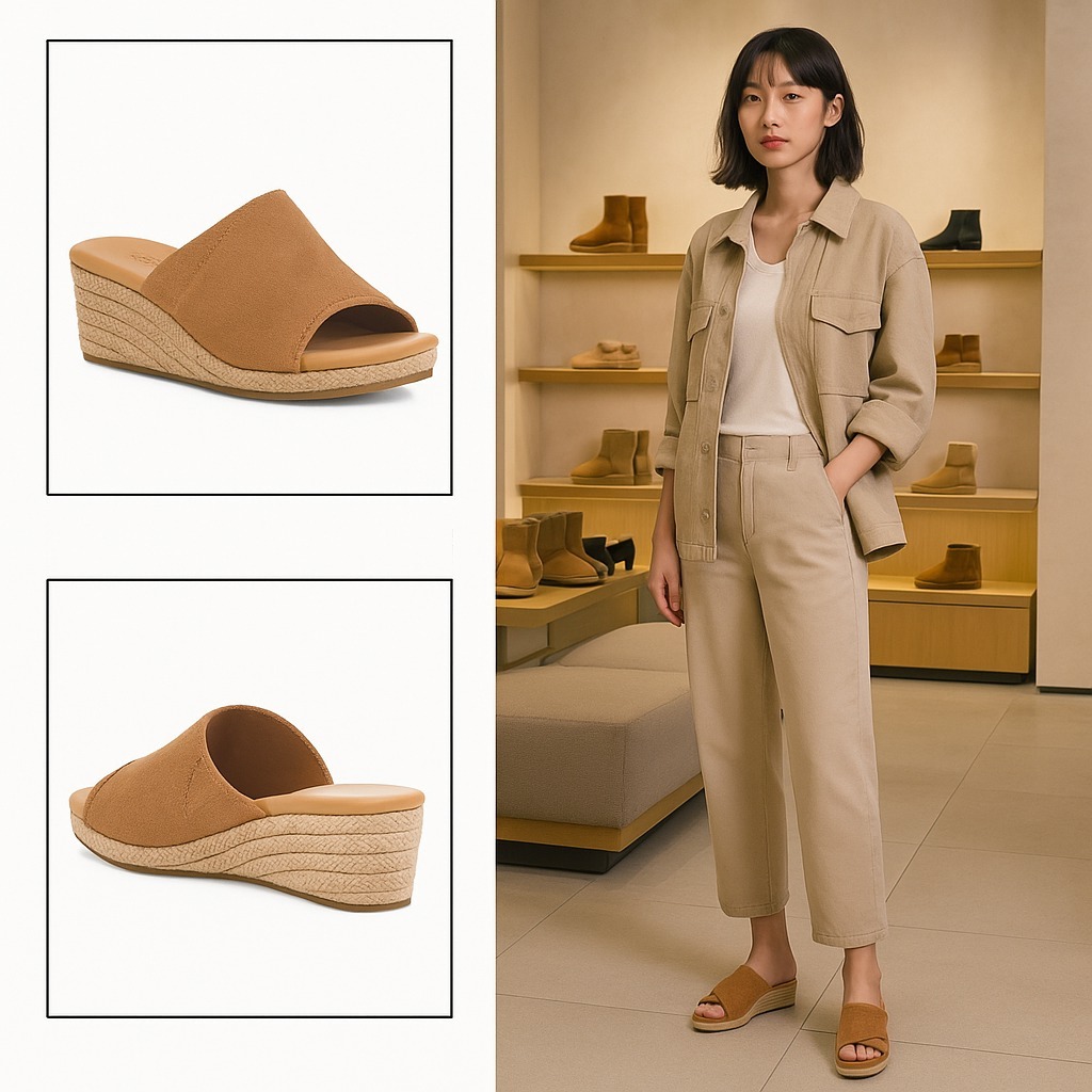 【預購】UGG Suede Taia Wedge H101419 女裝斜坡拖鞋