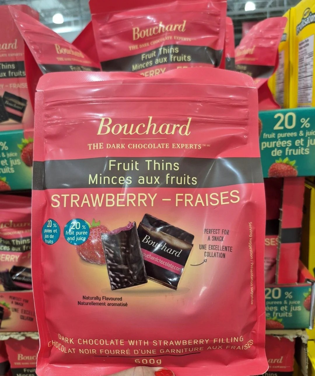 【預購】Bouchard  H101424 士多啤梨黑朱古力薄片21.2oz