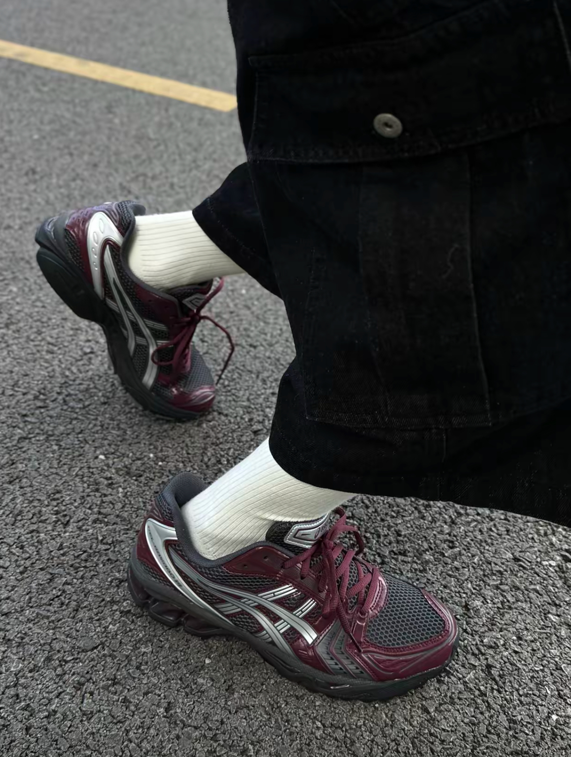 ASICS Gel-Kayano 14 “Grey Red” Retro Running Sneakers | Unisex Comfort Cushion Shoes