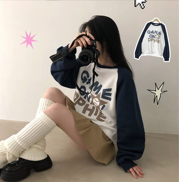 早秋預訂｜GAME ON拼色衛衣